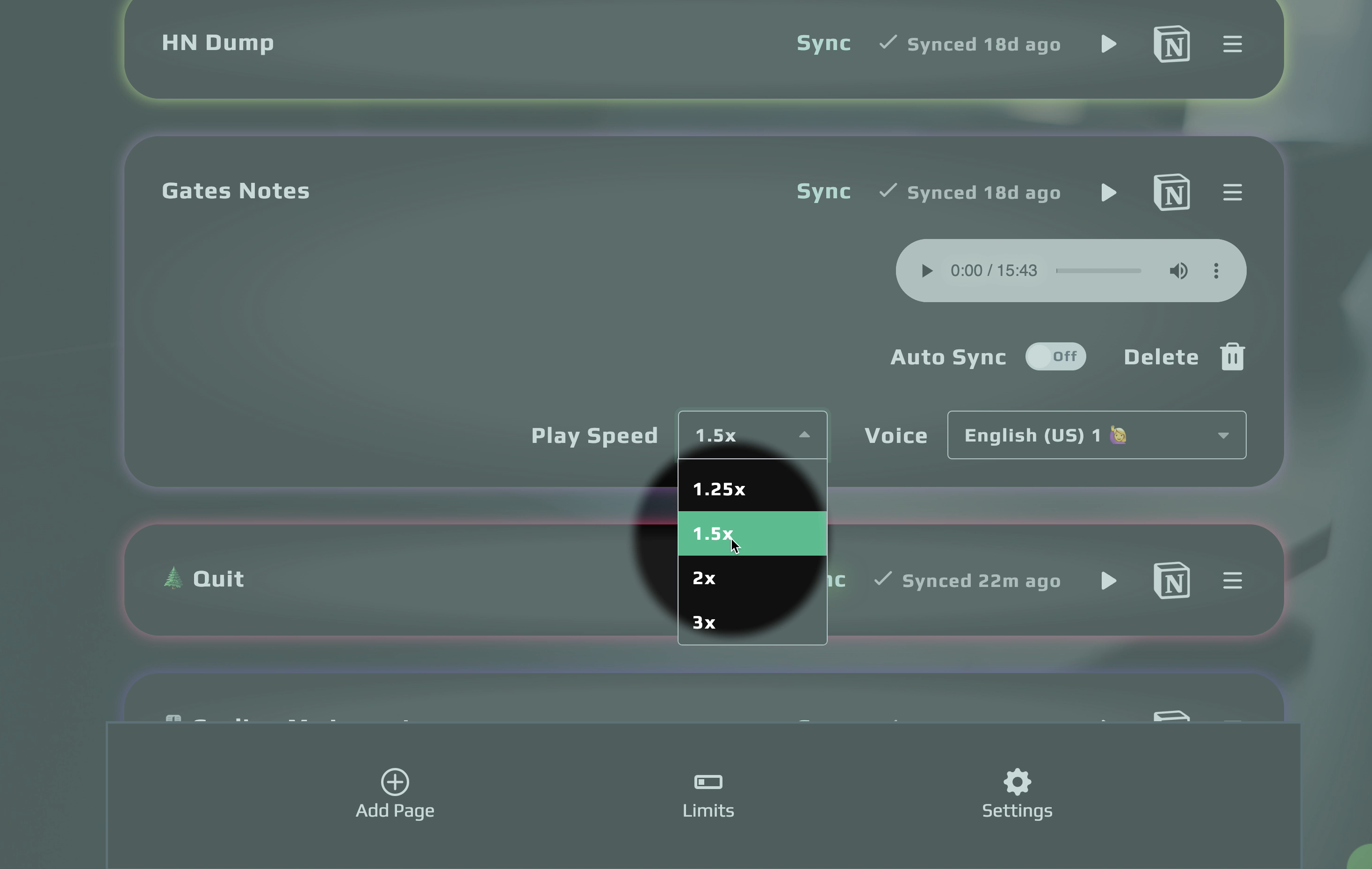 Subvolver App Customize Speed